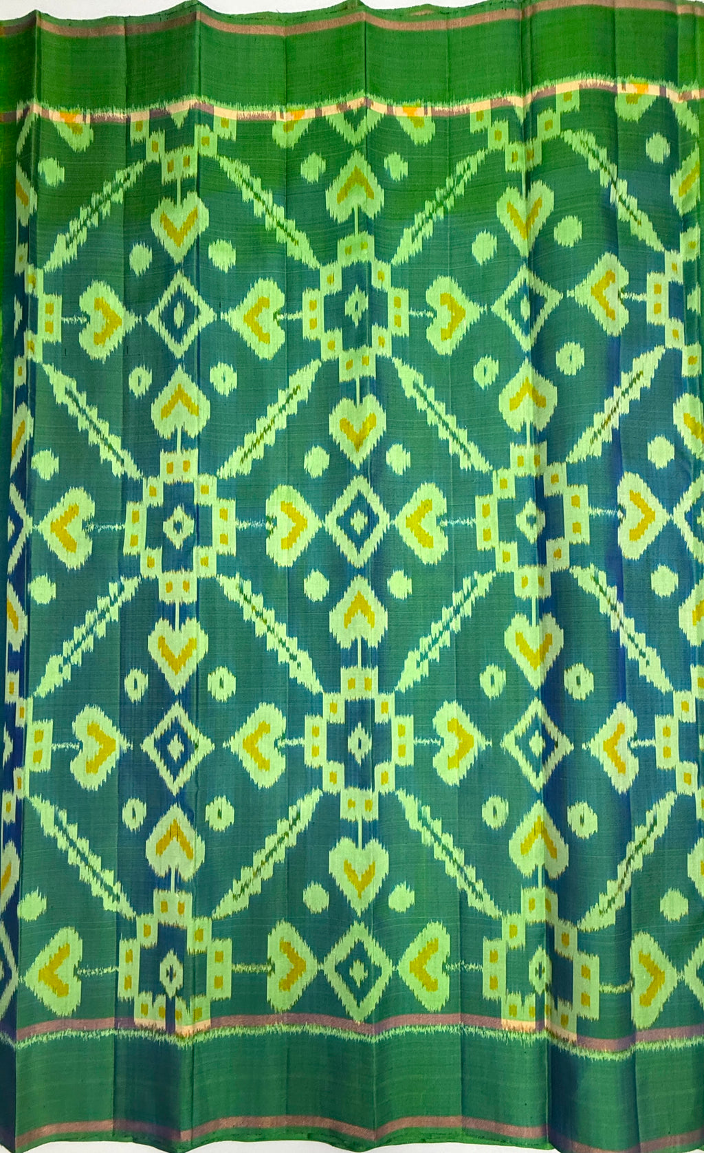 VSF1058 - innk blue color body , green color pallu,blouse - Pure silk saree