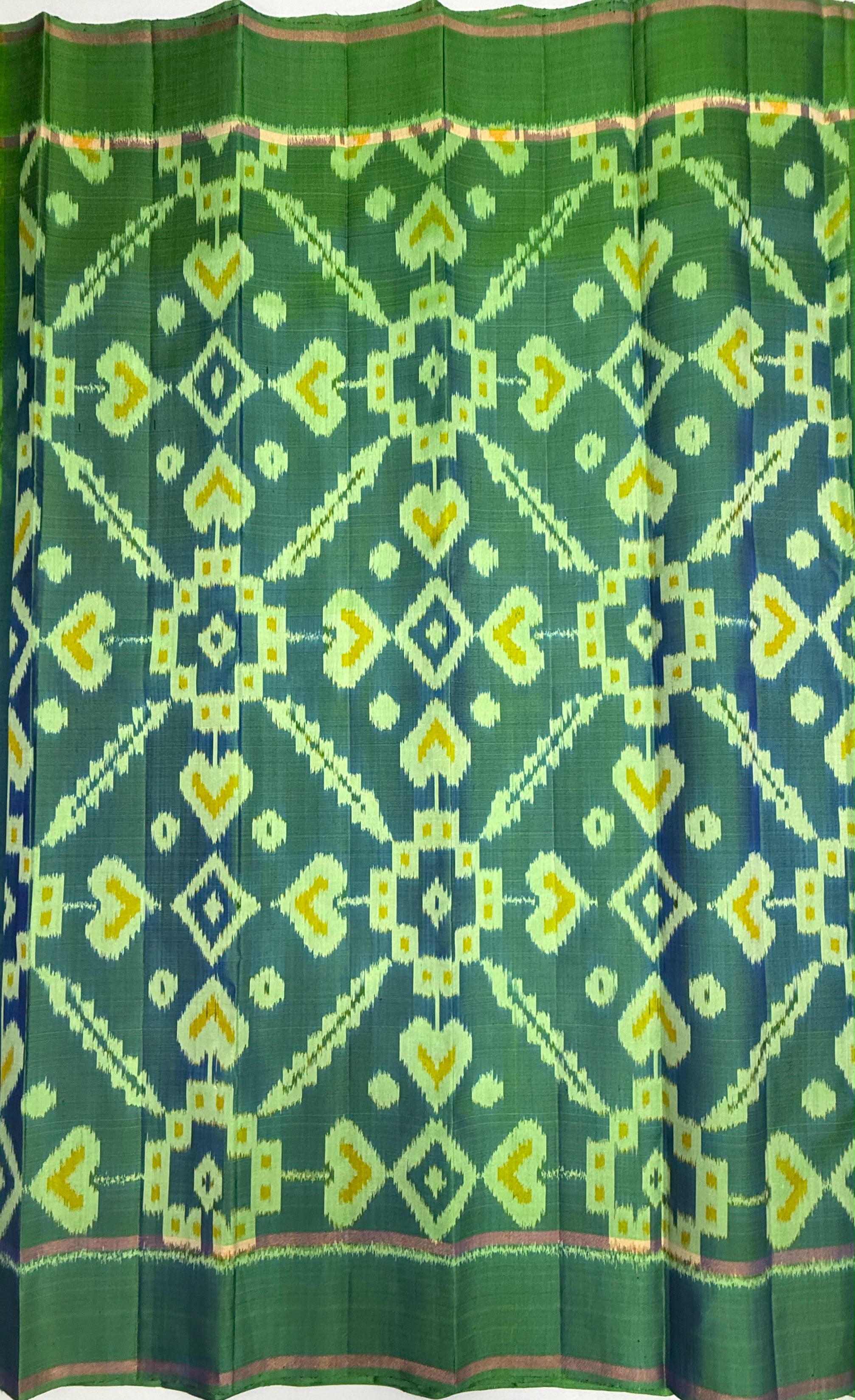 VSF1058 - innk blue color body , green color pallu,blouse - Pure silk saree