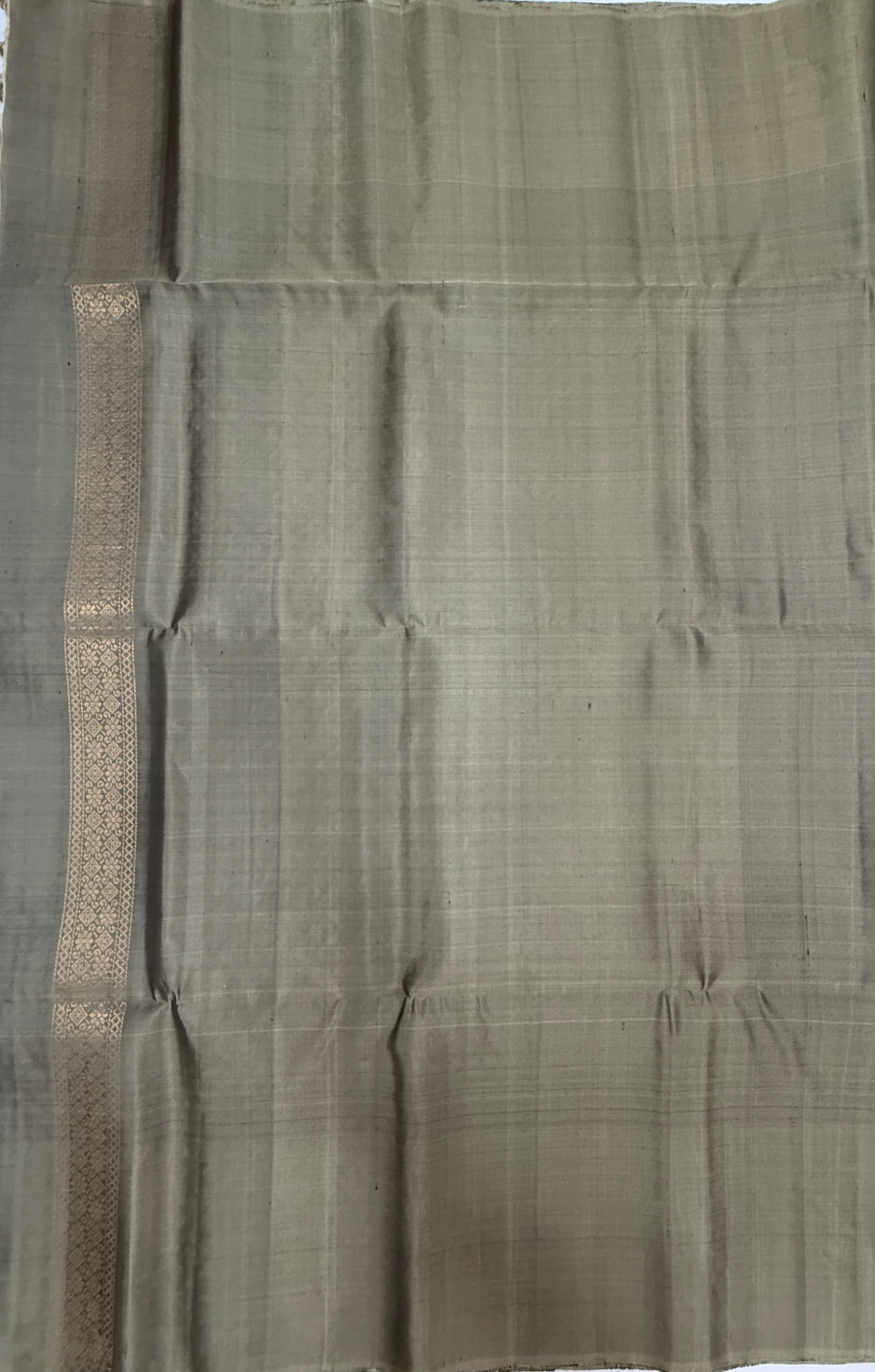 VSA656 - ink blue color body , beige color pallu , blouse pure silk saree