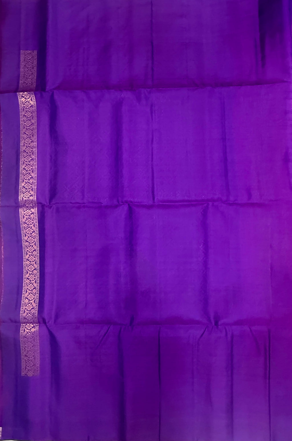VSA651 -lotus pink color body , violet color pallu , blouse pure silk saree