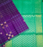 VSF1034 - violet color body , pastel green color pallu,blouse - Pure silk saree