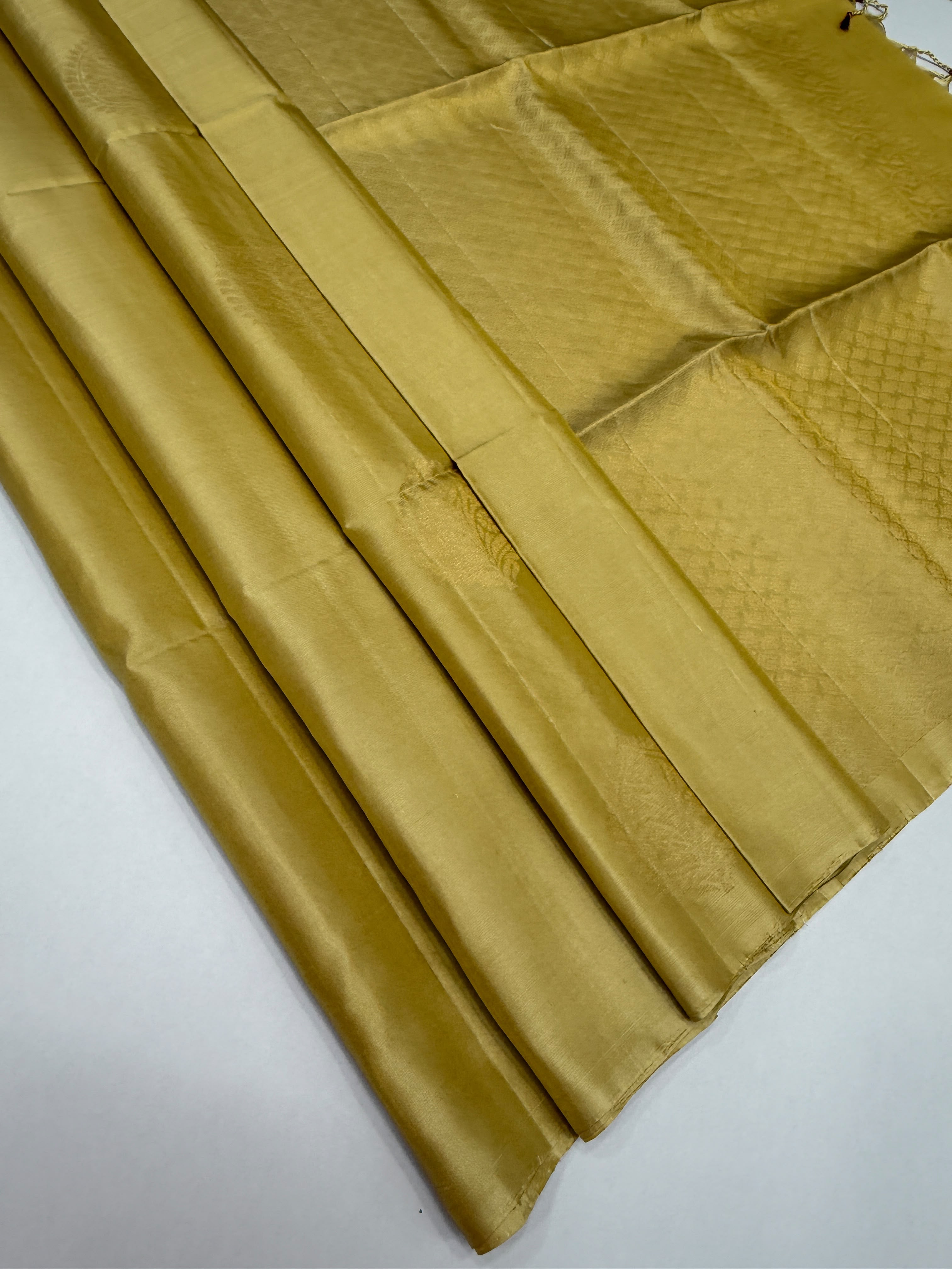VSS477 - sandal color body, pallu , blouse pure silk saree
