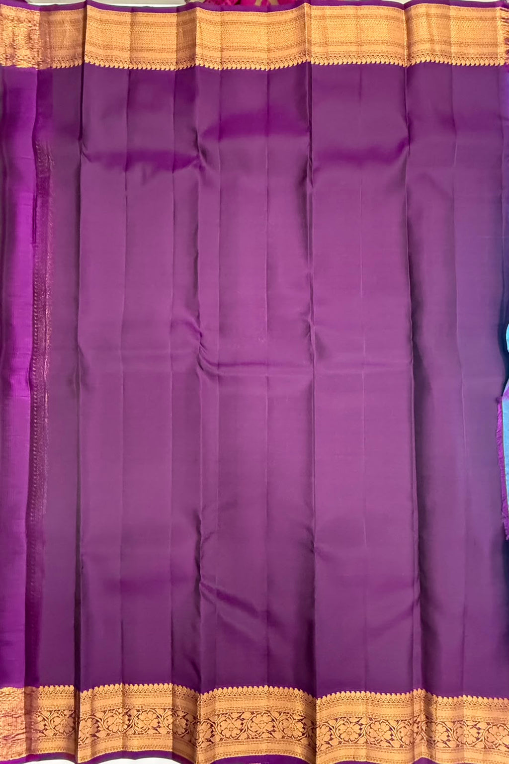 VSM486 - blue color body, dark violet color pallu , blouse.