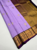 VSM483 - lavender color body, dark violet color pallu , blouse.