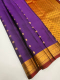 VSM470 - violet color body, maroon color pallu , blouse.