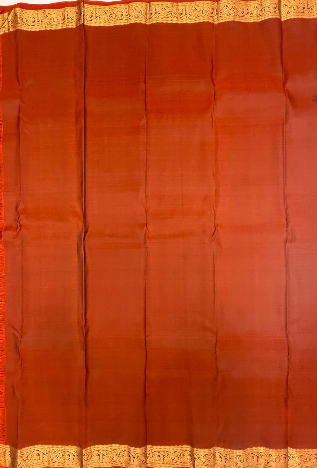 VSM464 - brown color body, rust color pallu , blouse.