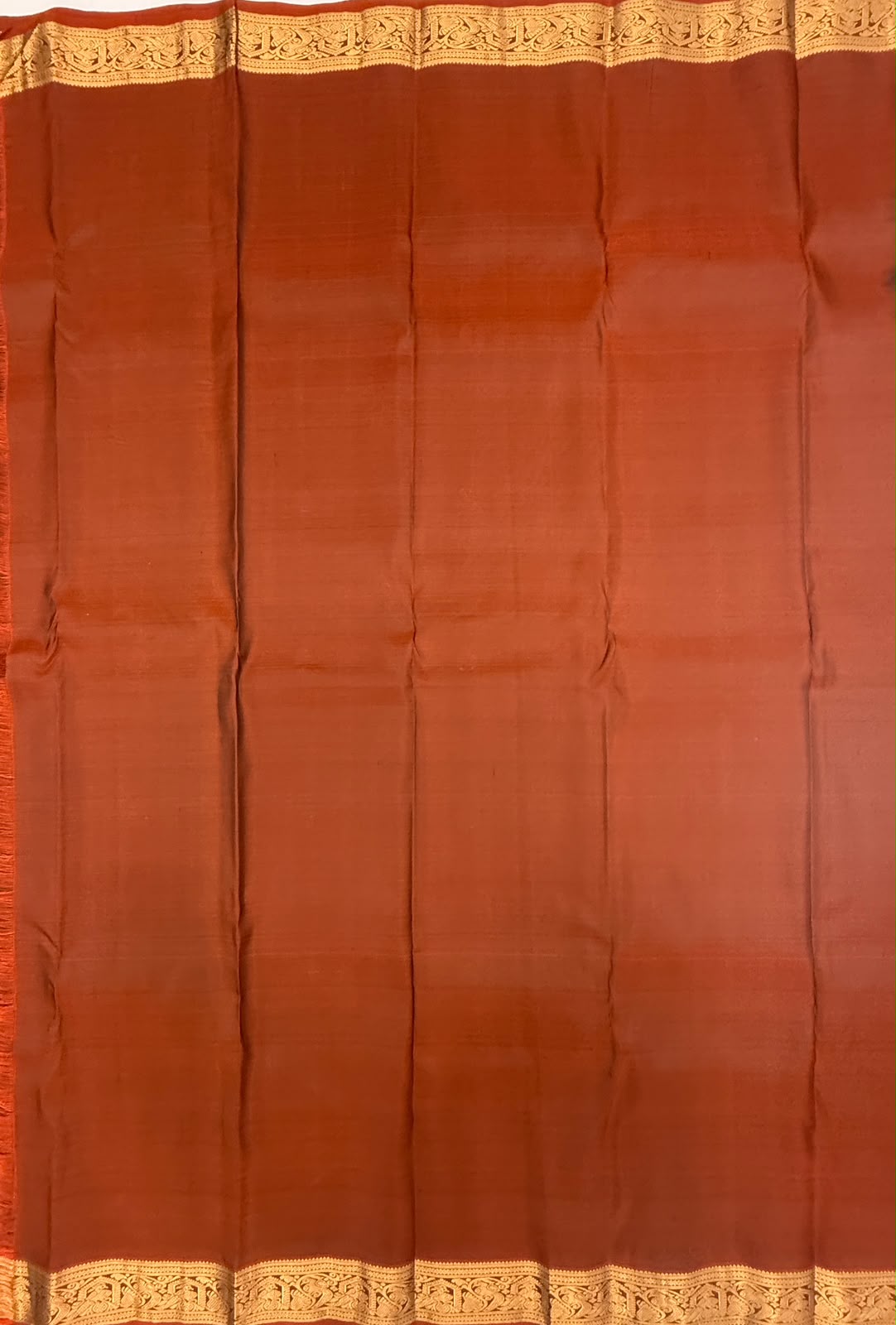VSM464 - brown color body, rust color pallu , blouse.
