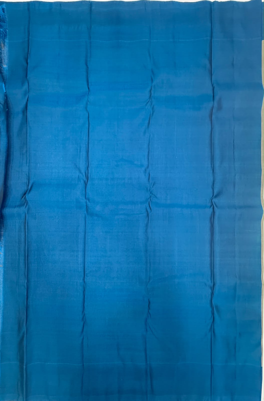 VSM449 - dark grey color body, peacock blue color pallu , blouse.