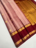 VSM443 - onion color body , maroon color pallu , blouse.