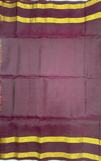 VSM438 - peacock green color body , dark purple color pallu , blouse.