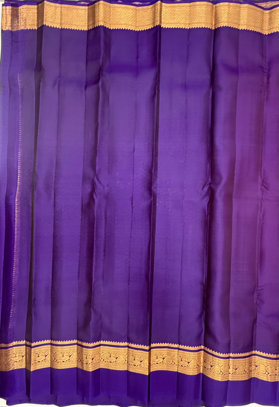 VSM428 - peach with pink color body , dark violet color pallu , blouse.