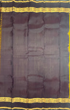 VSM424 - mehandi color body , coffee brown color pallu , blouse.