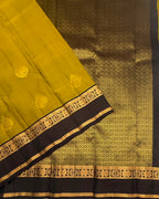 VSM424 - mehandi color body , coffee brown color pallu , blouse.