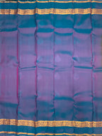 VSM419 - yellow with pink color body , blue with pink color pallu , blouse.