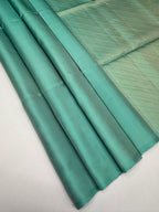 VSP735 - pastel blue color body , color pallu , blouse - Pure silk saree