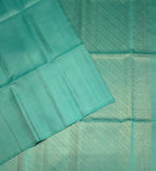 VSP735 - pastel blue color body , color pallu , blouse - Pure silk saree