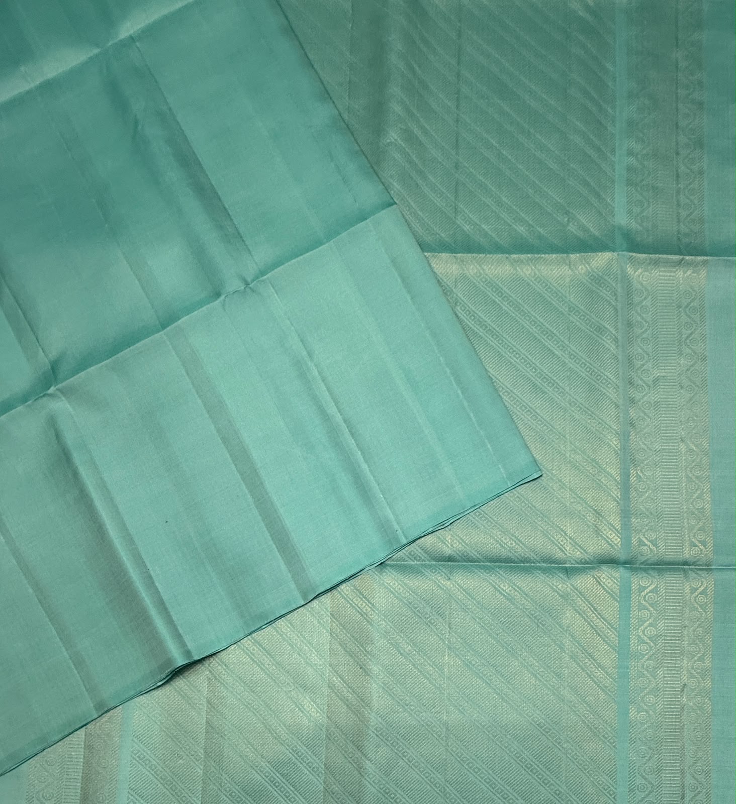 VSP735 - pastel blue color body , color pallu , blouse - Pure silk saree
