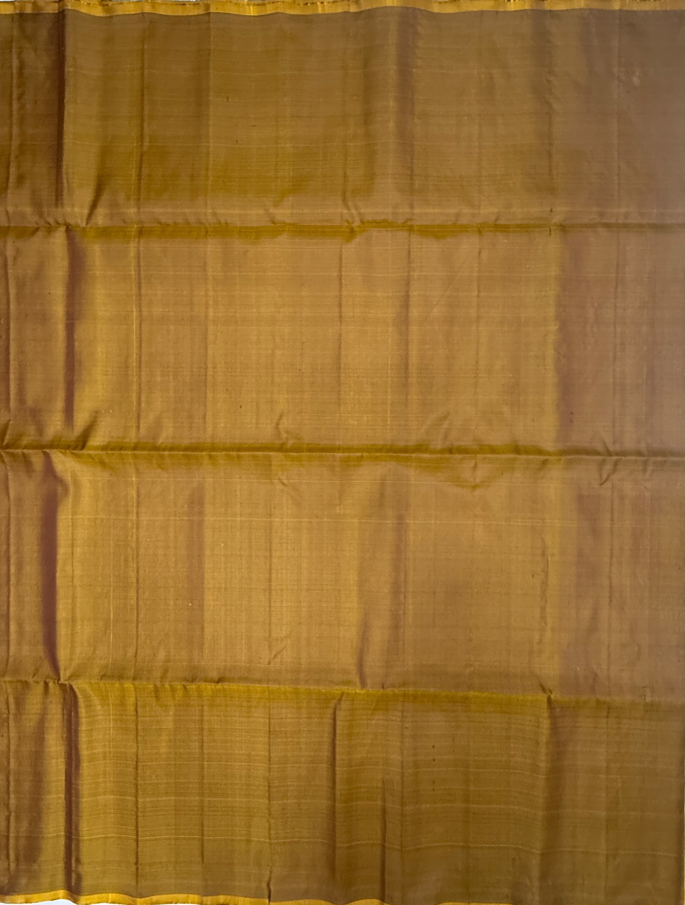 VSP737 - yellow with green color body , honey brown color pallu , blouse - Pure silk saree
