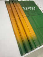VSP739 - mustard color body , green color pallu , blouse - Pure silk saree