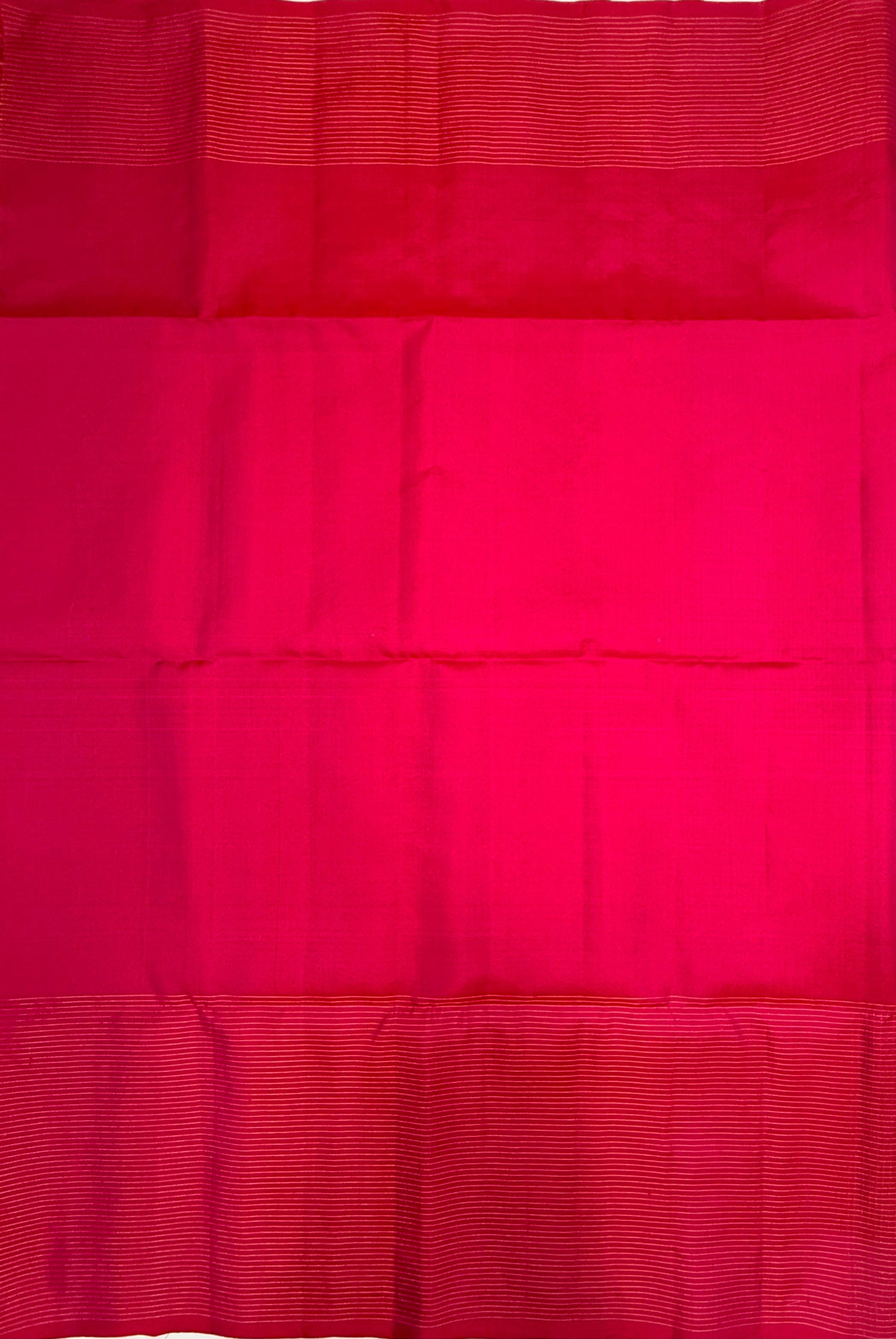 VSF1133 - red with pink color body , pallu,blouse - Pure silk saree