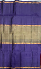 VSF1136 - lavender color body , pallu,blouse - Pure silk saree