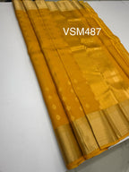 VSM487 - yellow color body , color pallu , blouse&nbsp;