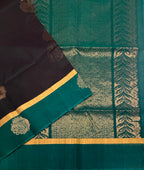 VSSC94 - dark purple color body , peacock green color pallu , blouse.