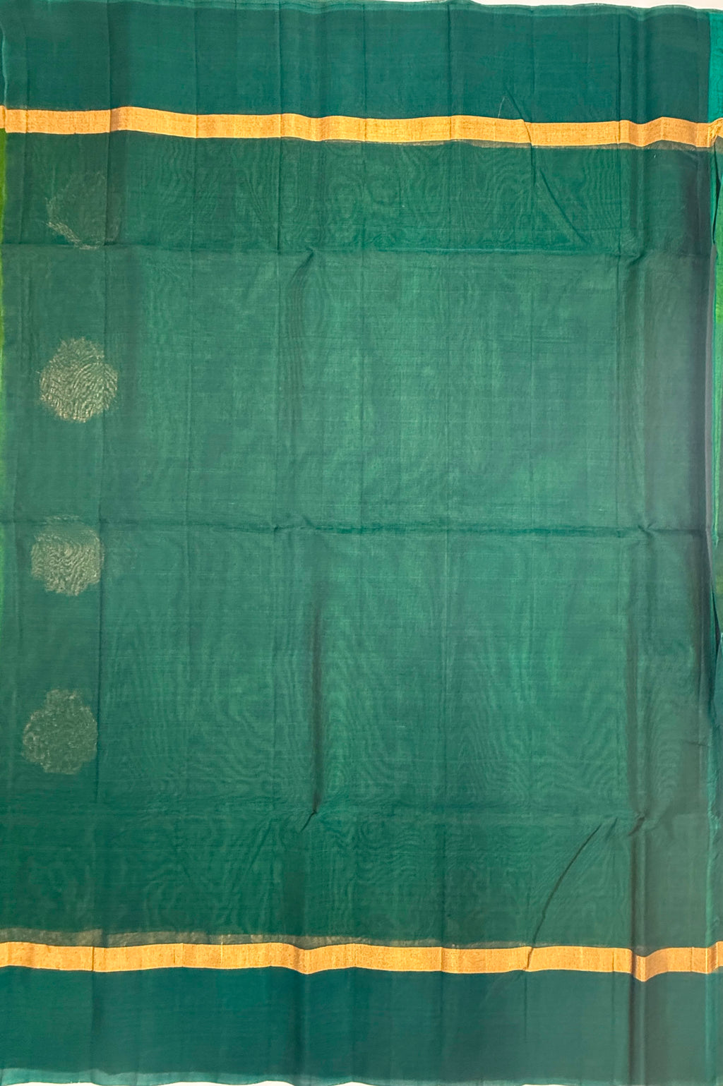 VSSC96 - mehandi green color body , peacock green color pallu , blouse.