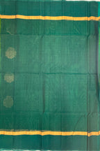 VSSC96 - mehandi green color body , peacock green color pallu , blouse.