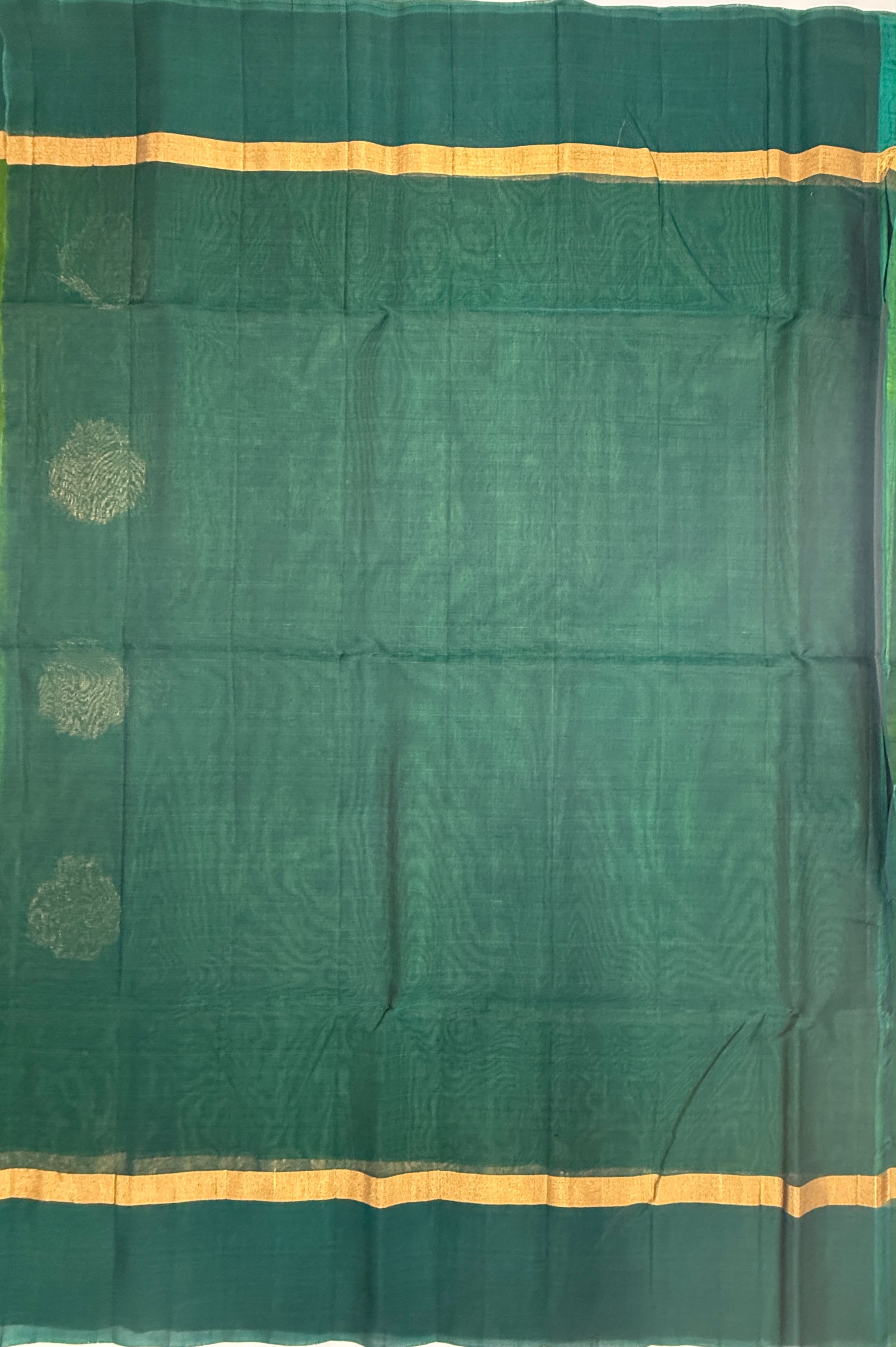 VSSC96 - mehandi green color body , peacock green color pallu , blouse.