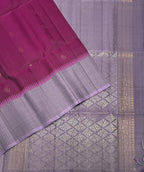 VST300 - purple color body , lavender color pallu , blouse - Pure silk saree