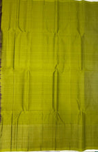 VST301 - violet color body , olive green color pallu , blouse - Pure silk saree