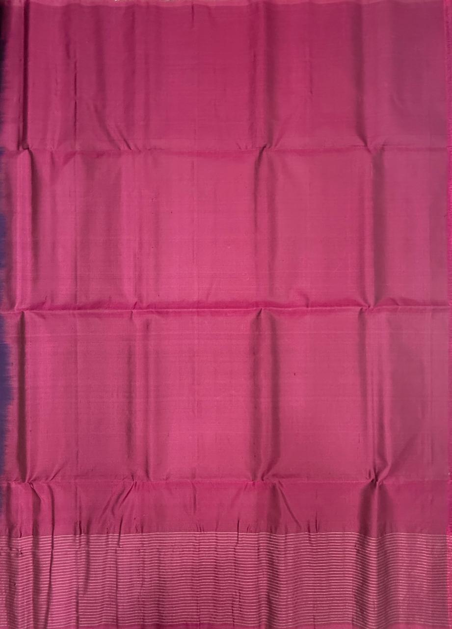 VST303 - violet color body , purple color pallu , blouse - Pure silk saree