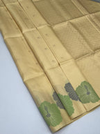 VST305 - sandal color body , pallu , blouse - Pure silk saree