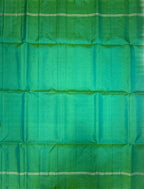 VSF1137 - bluish green color body , pallu , blouse - Pure silk saree