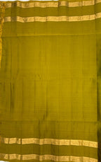VSM491 - peacock green color body , yellowish green color pallu , blouse&nbsp;