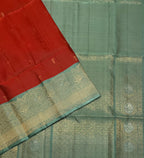 VST310 - maroon color body , pastel green color pallu,blouse - Pure silk saree