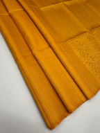 VST312 - yellow color body , pallu,blouse - Pure silk saree