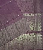 VST314 - dark purple color body , pallu,blouse - Pure silk saree