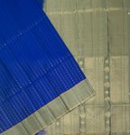 VSF1139 - ink blue color body , beige color pallu,blouse - Pure silk saree
