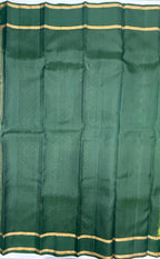 VSOH464 - light green color body , dark green color pallu , blouse - Pure silk saree