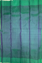 VSOH477 - dual green with violet color body , dual violet with green color pallu , blouse - Pure silk saree