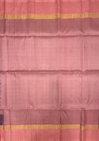 VSCB654 - dark violet color body , baby pink color pallu , blouse - Pure silk saree