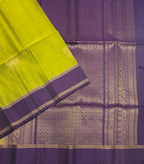 VSCB660 - green color body , violet color pallu , blouse - Pure silk saree