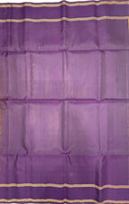 VSCB661 - mehandi color body , violet color pallu , blouse - Pure silk saree