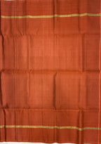 VSCB663 - dual grey color body , peach with black color pallu , blouse - Pure silk saree