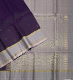 VSCB664 - violet color body , pastel lavender color pallu , blouse - Pure silk saree