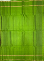 VSCB666 - mehandi green color body , green color pallu , blouse - Pure silk saree