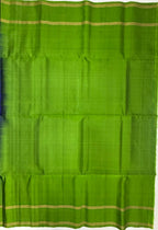 VSCB668 - ink blue color body , green color pallu , blouse - Pure silk saree
