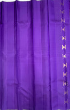 VSCB673 - dual yellow with violet color body , dark violet color pallu , blouse - Pure silk saree